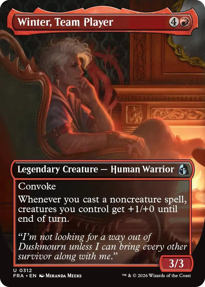 Image for Winter, Team Player (Borderless) (312) [Reality Fracture] (FRA) - Magic: The Gathering