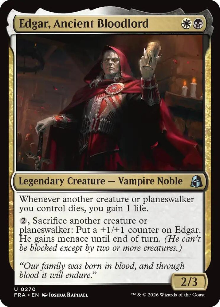 Image for Edgar, Ancient Bloodlord (270) [Reality Fracture] (FRA) - Magic: The Gathering