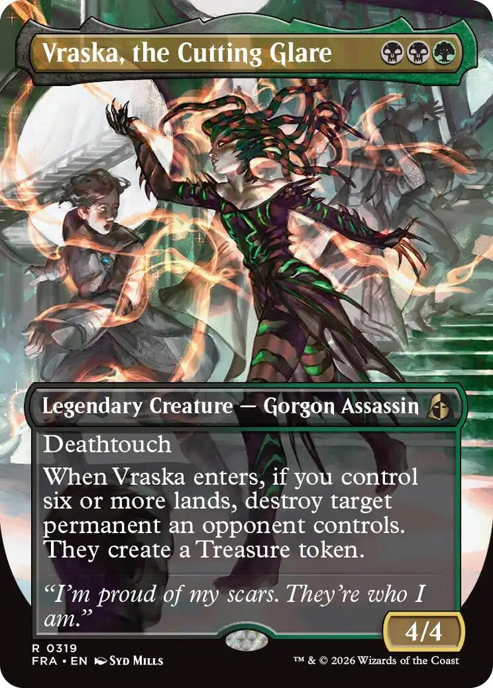 Image for Vraska, the Cutting Glare (Borderless) (319) [Reality Fracture] (FRA) - Magic: The Gathering