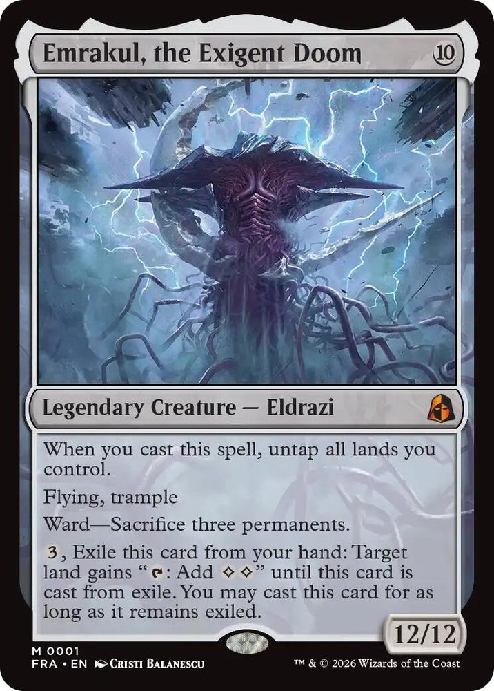 Image for Emrakul, the Exigent Doom (1) [Reality Fracture] (FRA) - Magic: The Gathering