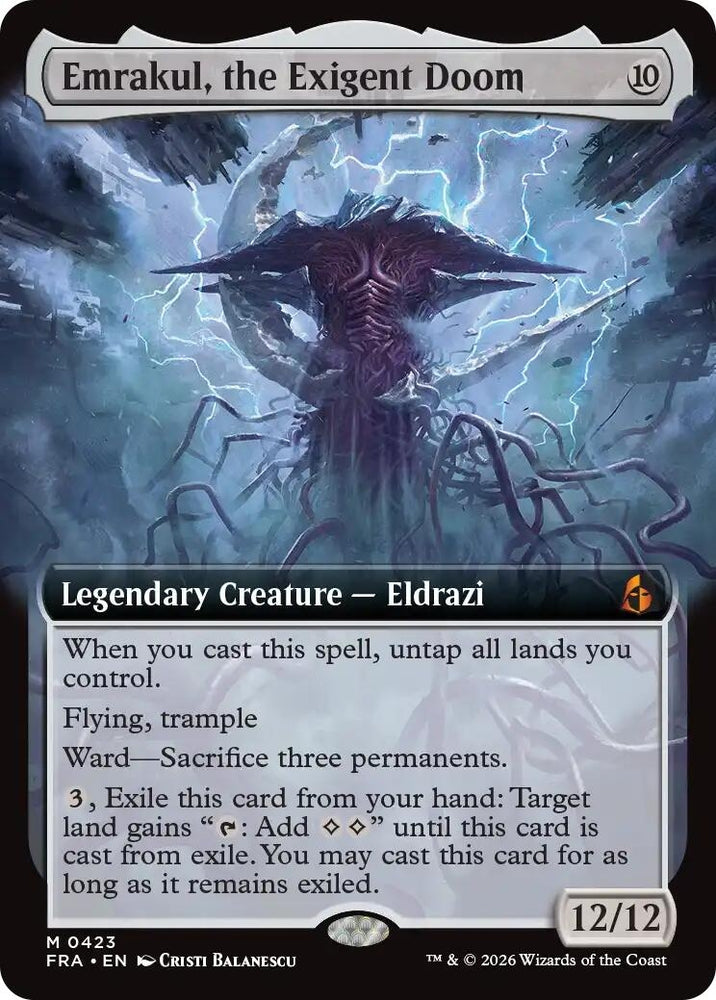 Image for Emrakul, the Exigent Doom (Extended Art) (423) [Reality Fracture] (FRA) - Magic: The Gathering