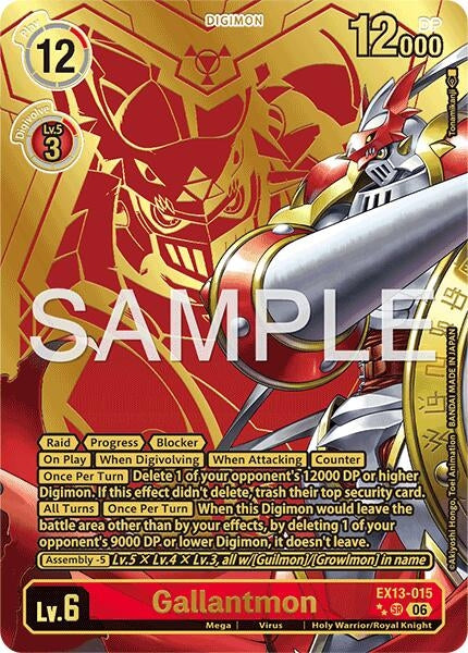 Image for Gallantmon (Rare Pull) [Chivalrous XIII] (EX-13) - Digimon Card Game