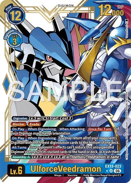 Image for UlforceVeedramon (Alternate Art) [Chivalrous XIII] (EX-13) - Digimon Card Game