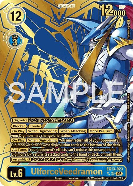 Image for UlforceVeedramon (Rare Pull) [Chivalrous XIII] (EX-13) - Digimon Card Game