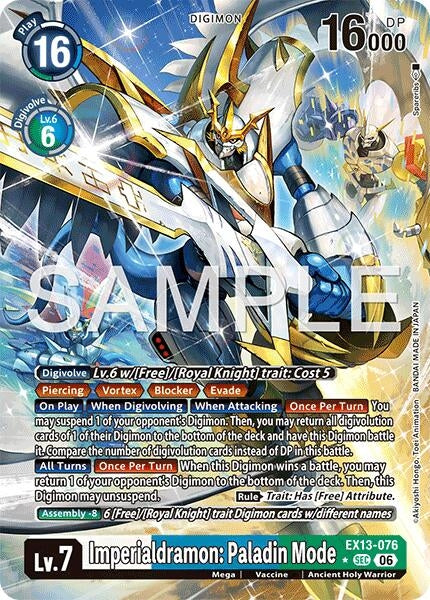 Image for Imperialdramon: Paladin Mode (Alternate Art) [Chivalrous XIII] (EX-13) - Digimon Card Game
