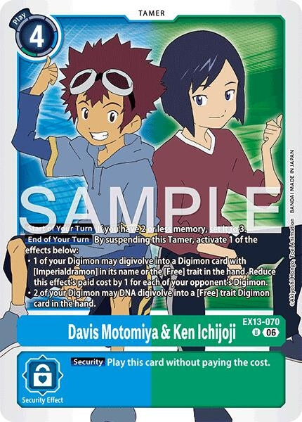 Image for Davis Motomiya & Ken Ichijoji [Chivalrous XIII] (EX-13) - Digimon Card Game
