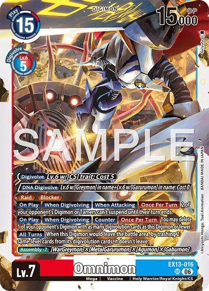 Image for Omnimon [Chivalrous XIII] (EX-13) - Digimon Card Game