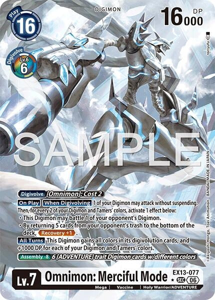 Image for Omnimon: Merciful Mode (Alternate Art) [Chivalrous XIII] (EX-13) - Digimon Card Game