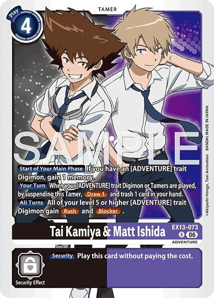 Image for Tai Kamiya & Matt Ishida [Chivalrous XIII] (EX-13) - Digimon Card Game