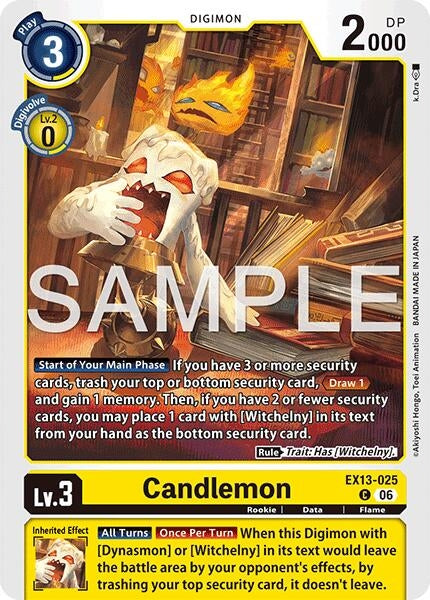Image for Candlemon [Chivalrous XIII] (EX-13) - Digimon Card Game