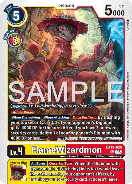 Image for FlameWizardmon [Chivalrous XIII] (EX-13) - Digimon Card Game