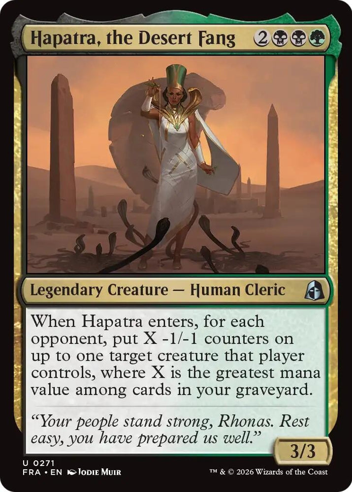 Image for Hapatra, the Desert Fang (271) [Reality Fracture] (FRA) - Magic: The Gathering