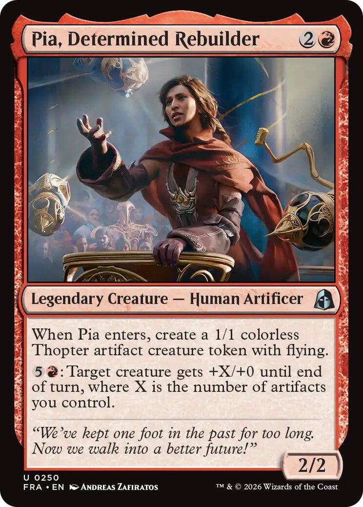 Image for Pia, Determined Rebuilder (250) [Reality Fracture] (FRA) - Magic: The Gathering