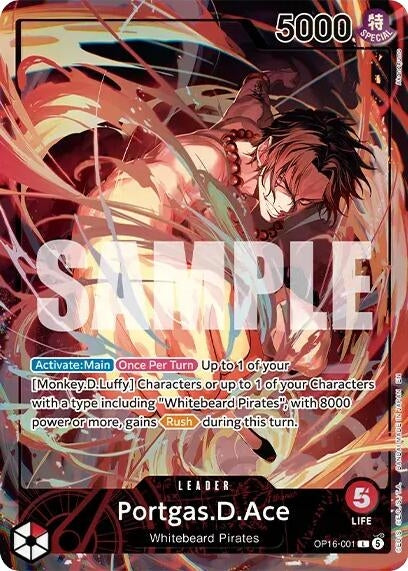 Image for Portgas.D.Ace (Official Playmat - Flame-Flame Fruit Coliseum Edition) [One Piece Promotion Cards] (OP-PR) - One Piece Card Game