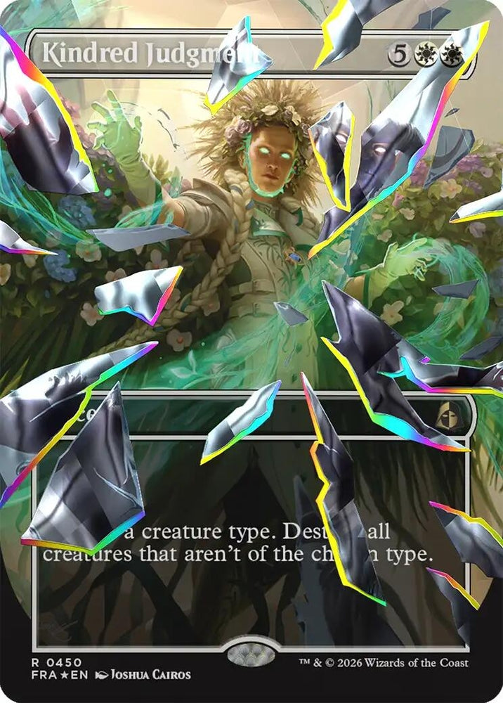 Image for Kindred Judgment (Borderless) (Facet Foil) (450) [Reality Fracture] (FRA) - Magic: The Gathering