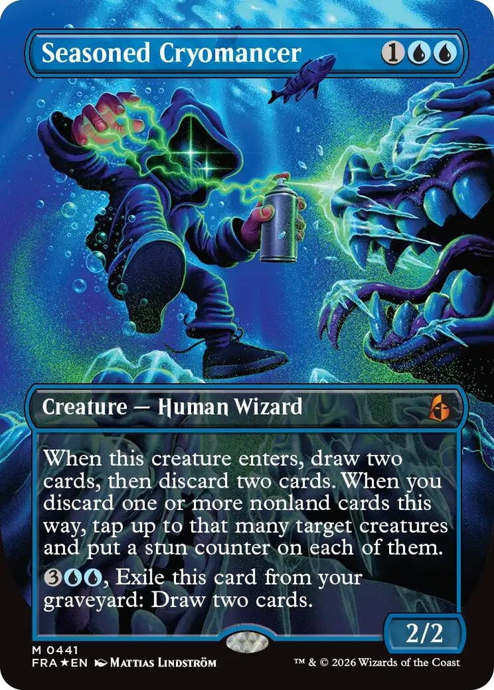 Image for Seasoned Cryomancer (Borderless) (0441) (441) [Reality Fracture] (FRA) - Magic: The Gathering