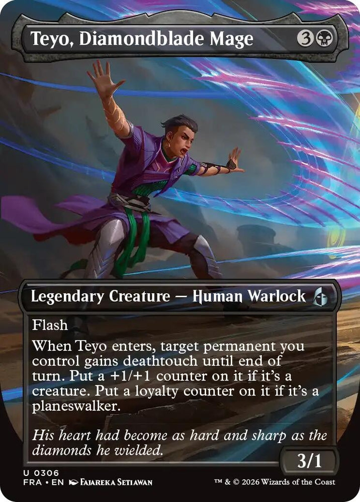 Image for Teyo, Diamondblade Mage (Borderless) (306) [Reality Fracture] (FRA) - Magic: The Gathering