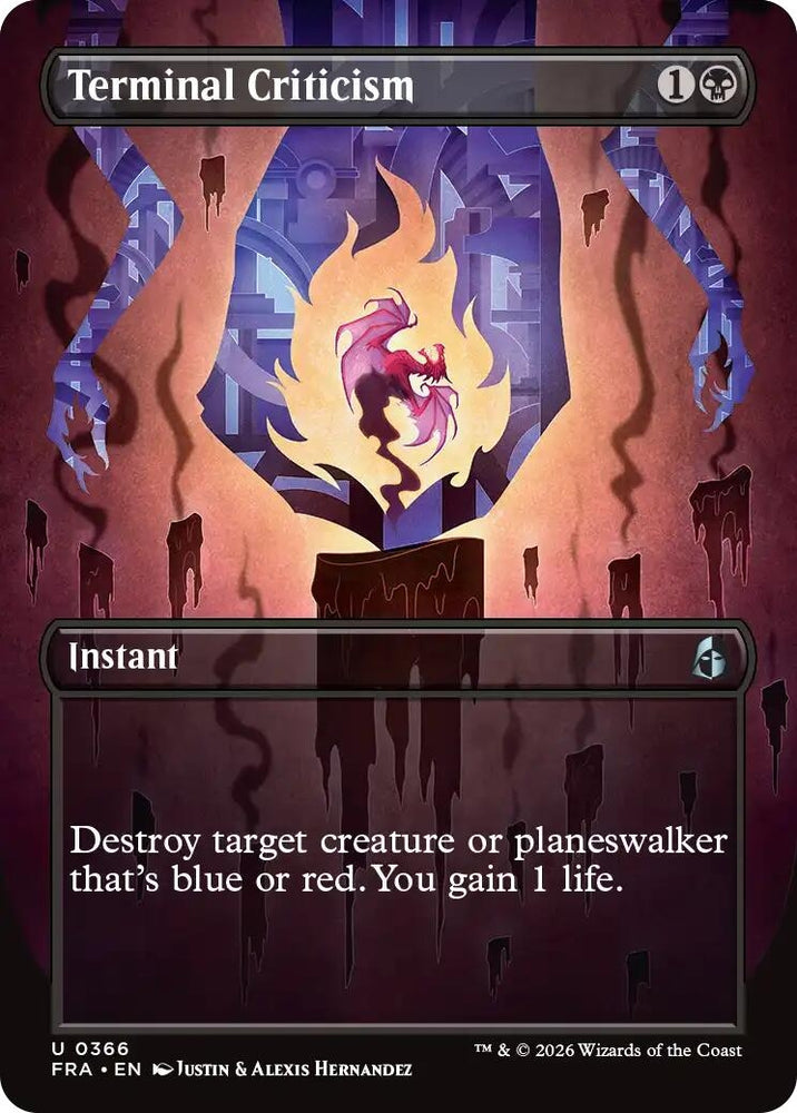 Image for Terminal Criticism (Borderless) (366) [Reality Fracture] (FRA) - Magic: The Gathering