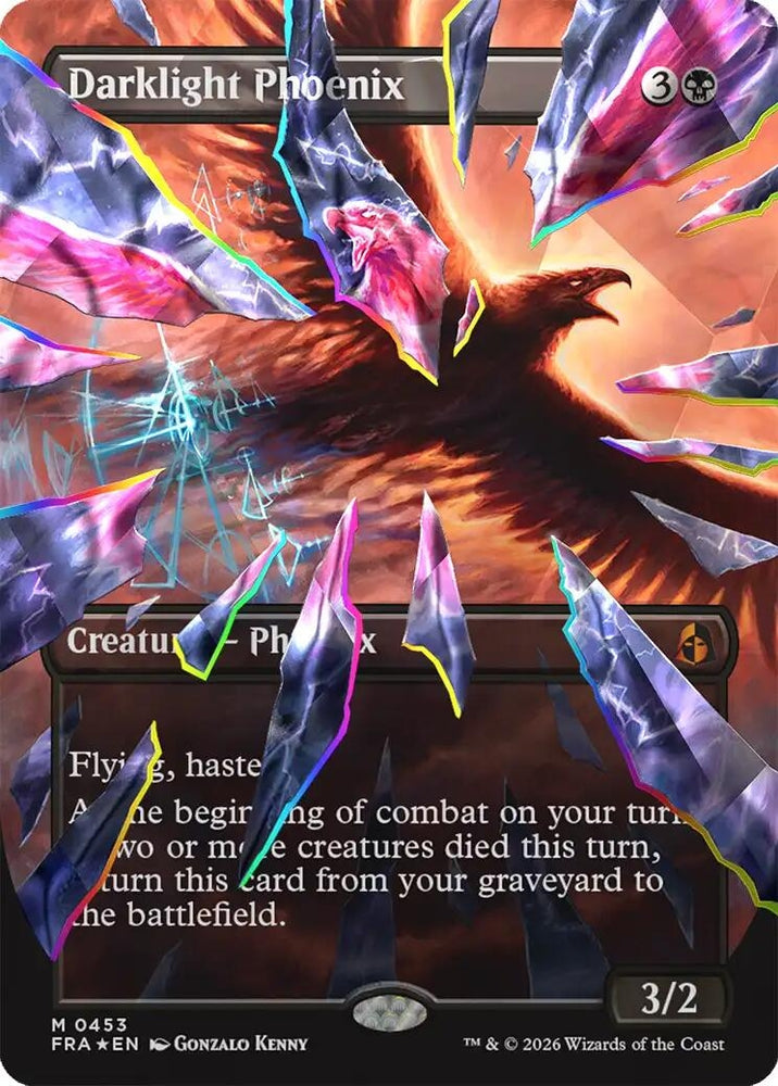 Image for Darklight Phoenix (Borderless) (Facet Foil) (0453) (453) [Reality Fracture] (FRA) - Magic: The Gathering