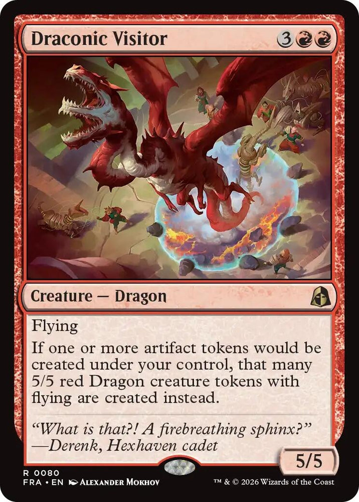 Image for Draconic Visitor (80) [Reality Fracture] (FRA) - Magic: The Gathering