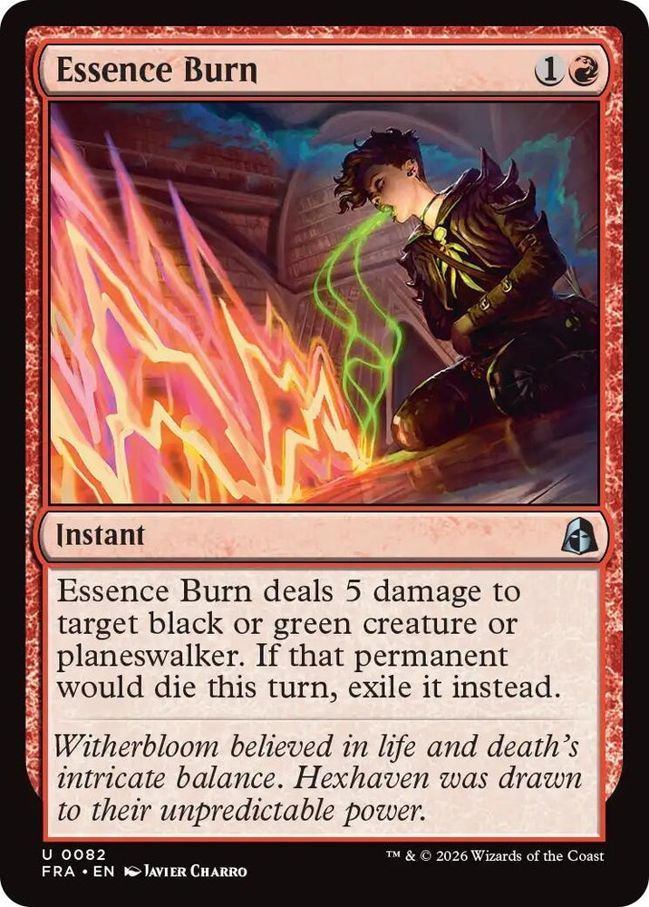 Image for Essence Burn (82) [Reality Fracture] (FRA) - Magic: The Gathering