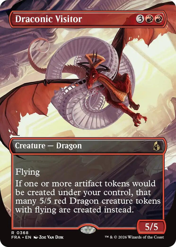 Image for Draconic Visitor (Borderless) (368) [Reality Fracture] (FRA) - Magic: The Gathering