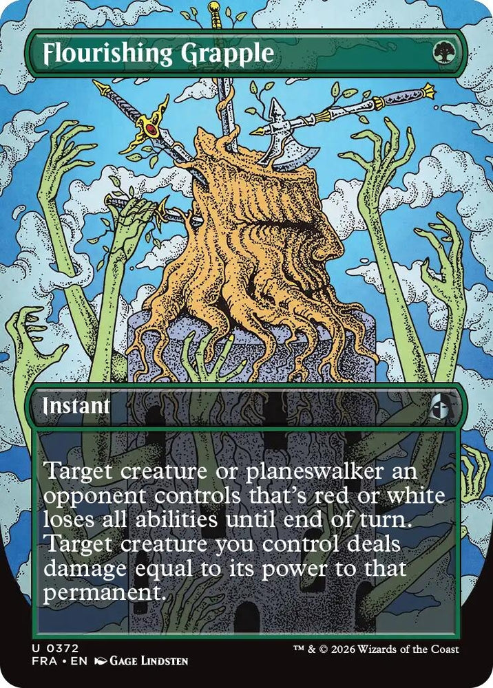 Image for Flourishing Grapple (Borderless) (372) [Reality Fracture] (FRA) - Magic: The Gathering