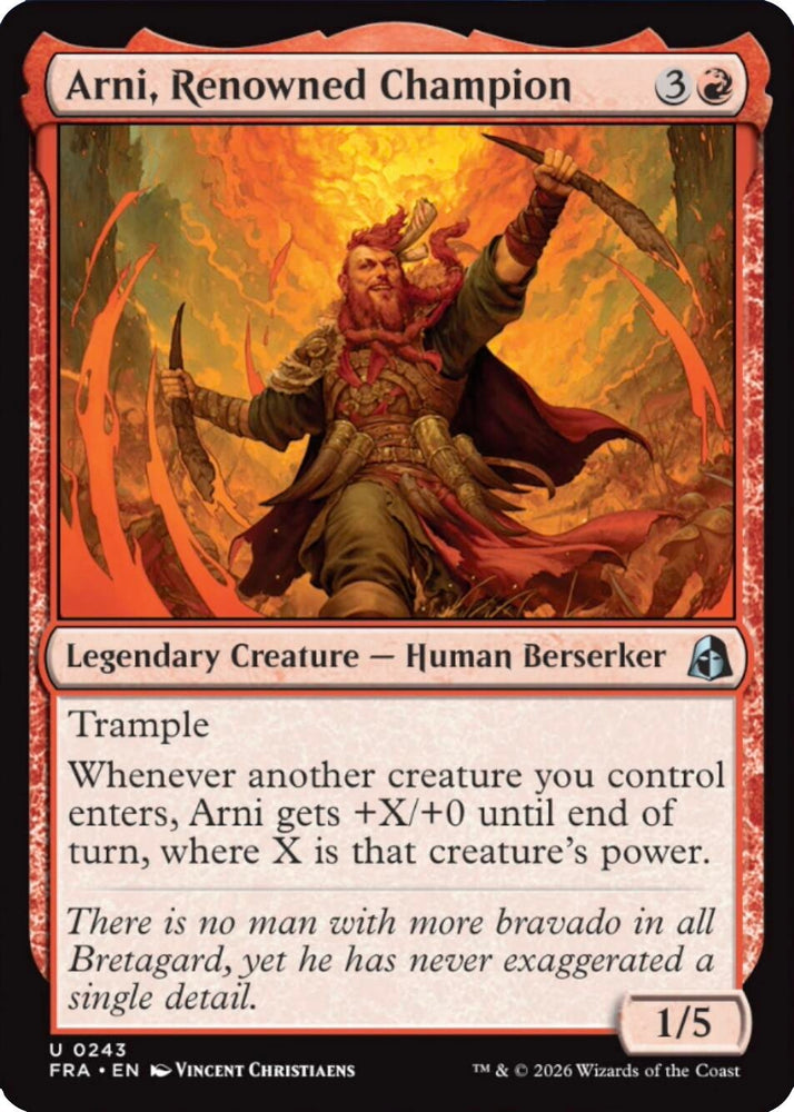 Image for Arni, Renowned Champion (243) [Reality Fracture] (FRA) - Magic: The Gathering