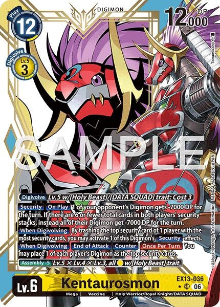 Image for Kentaurosmon (Alternate Art) [Chivalrous XIII] (EX-13) - Digimon Card Game