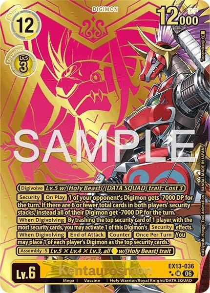 Image for Kentaurosmon (Rare Pull) [Chivalrous XIII] (EX-13) - Digimon Card Game