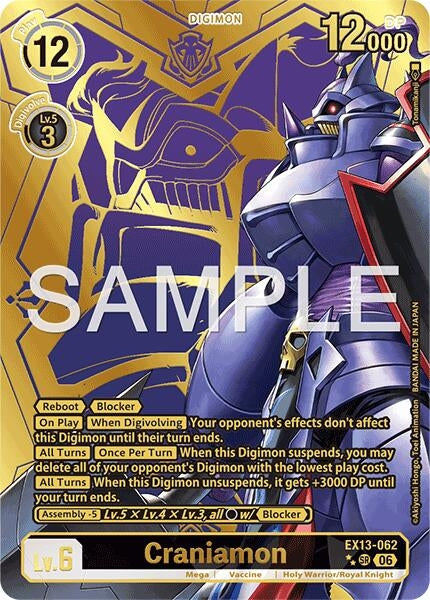 Image for Craniamon (Rare Pull) [Chivalrous XIII] (EX-13) - Digimon Card Game