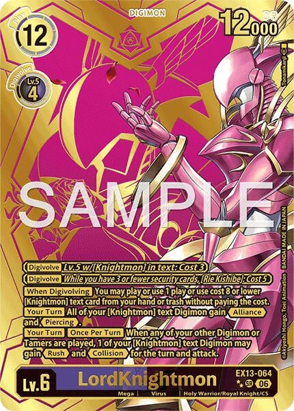 Image for LordKnightmon (Rare Pull) [Chivalrous XIII] (EX-13) - Digimon Card Game