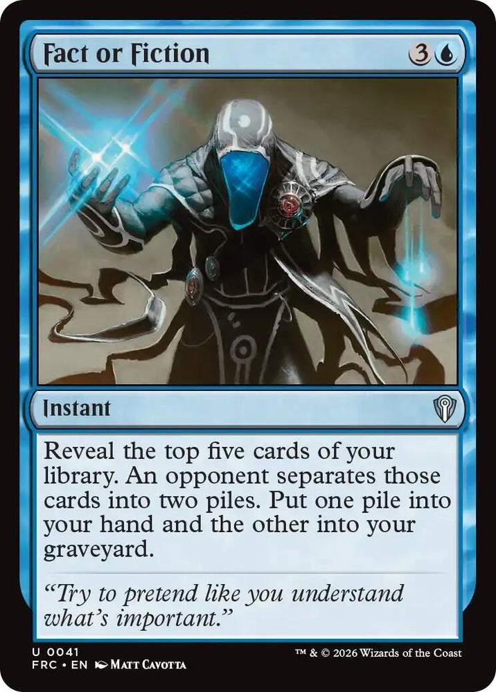 Image for Fact or Fiction [Commander: Reality Fracture] (FRC) - Magic: The Gathering