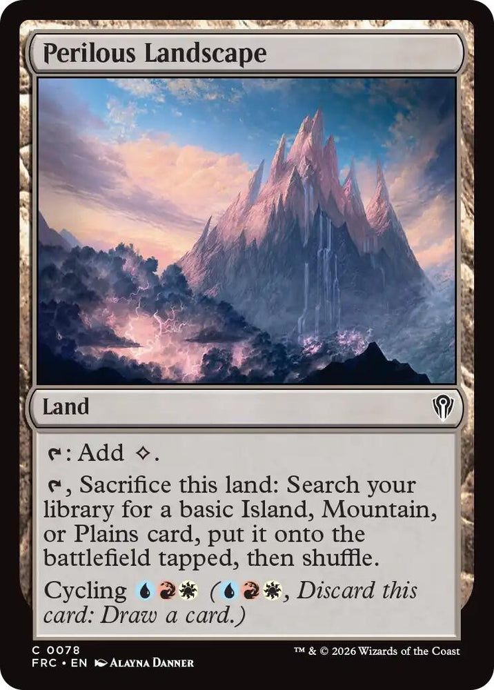 Image for Perilous Landscape [Commander: Reality Fracture] (FRC) - Magic: The Gathering
