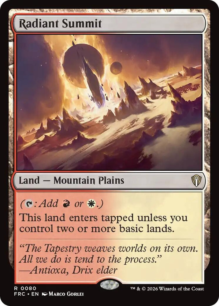 Image for Radiant Summit [Commander: Reality Fracture] (FRC) - Magic: The Gathering