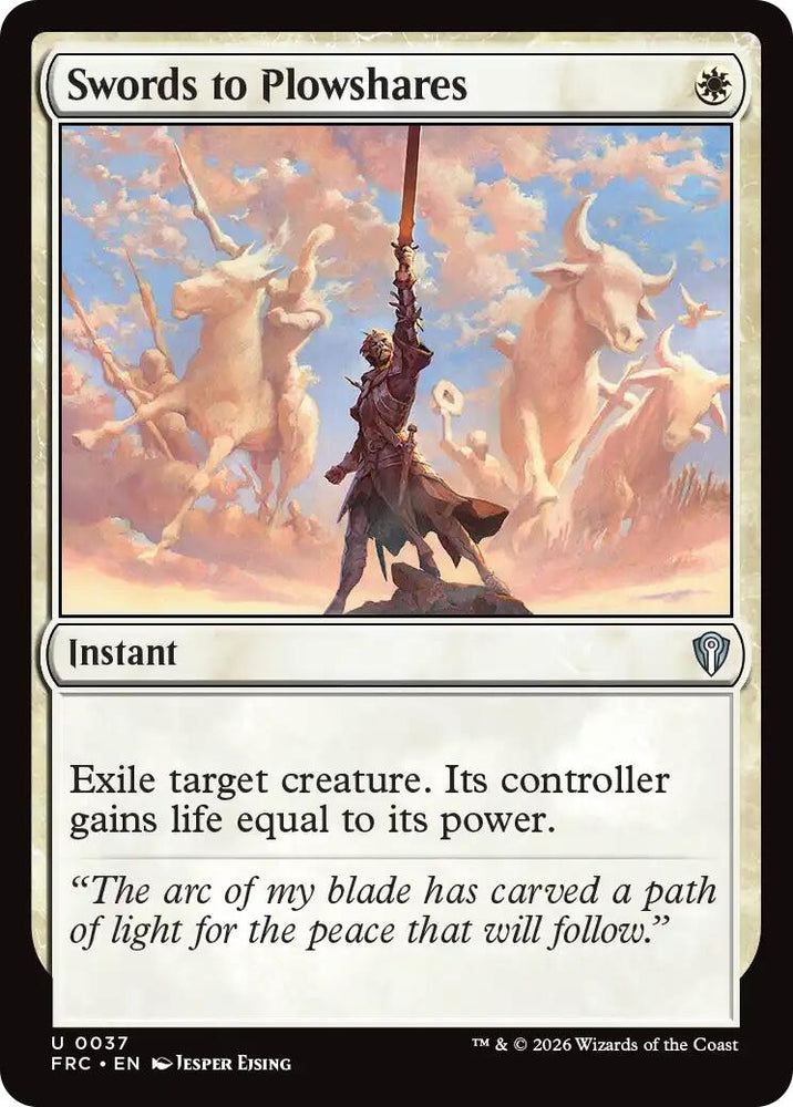Image for Swords to Plowshares [Commander: Reality Fracture] (FRC) - Magic: The Gathering