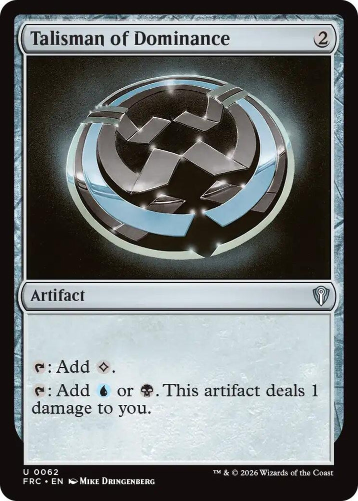 Image for Talisman of Dominance [Commander: Reality Fracture] (FRC) - Magic: The Gathering
