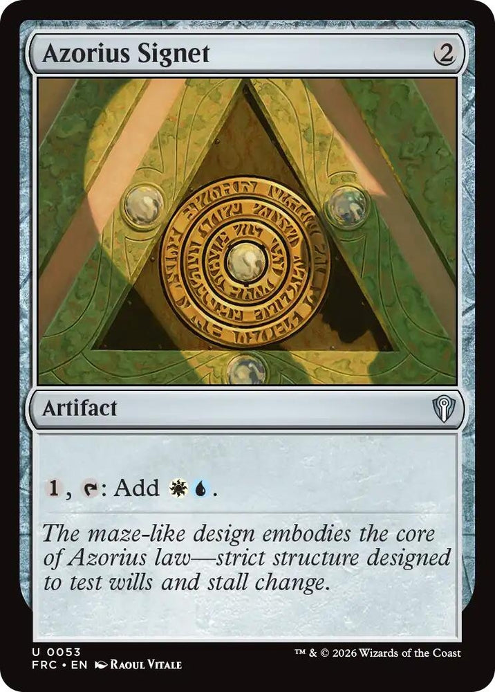 Image for Azorius Signet [Commander: Reality Fracture] (FRC) - Magic: The Gathering