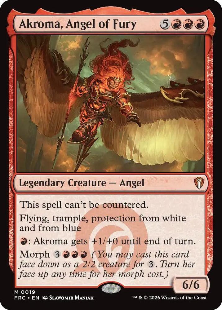 Image for Akroma, Angel of Fury [Commander: Reality Fracture] (FRC) - Magic: The Gathering