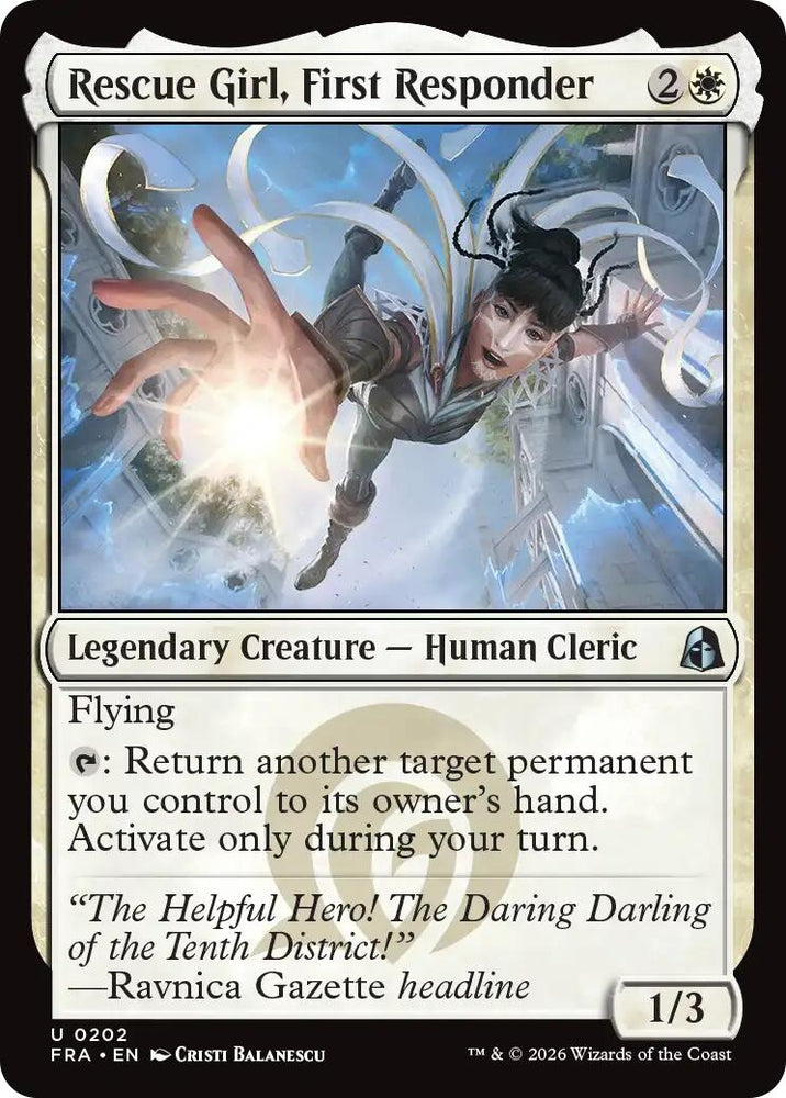 Image for Rescue Girl, First Responder (202) [Reality Fracture] (FRA) - Magic: The Gathering