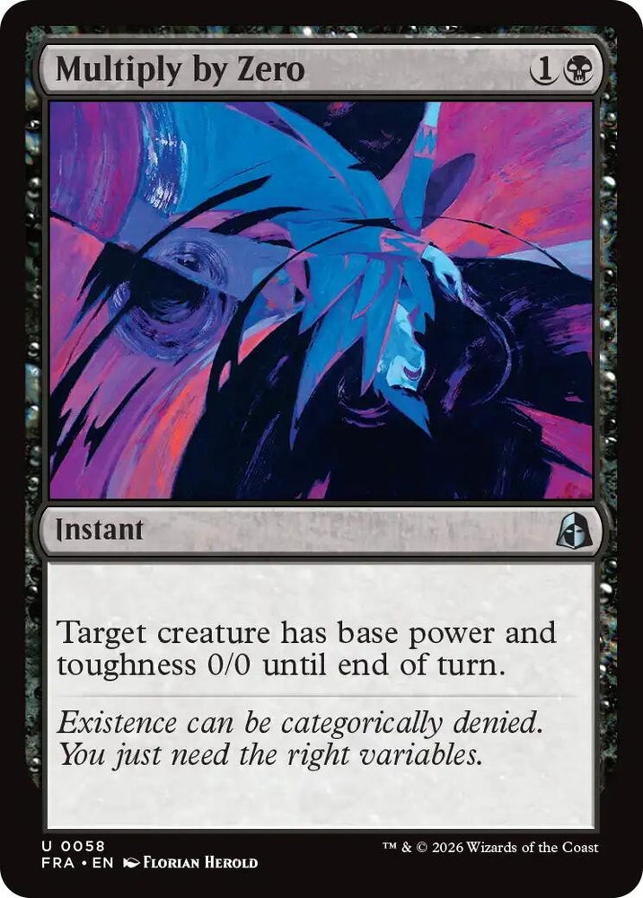 Image for Multiply by Zero (58) [Reality Fracture] (FRA) - Magic: The Gathering