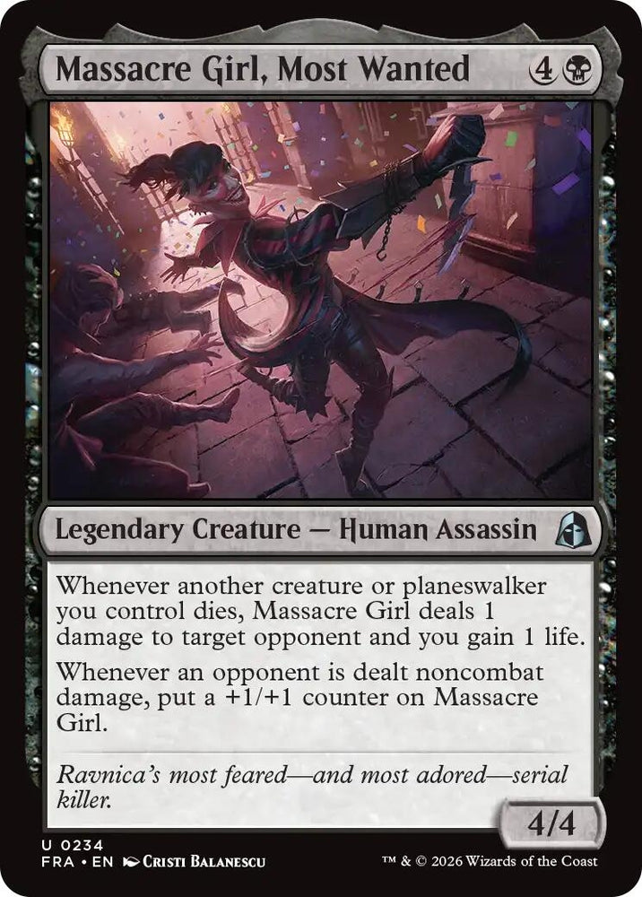 Image for Massacre Girl, Most Wanted (234) [Reality Fracture] (FRA) - Magic: The Gathering