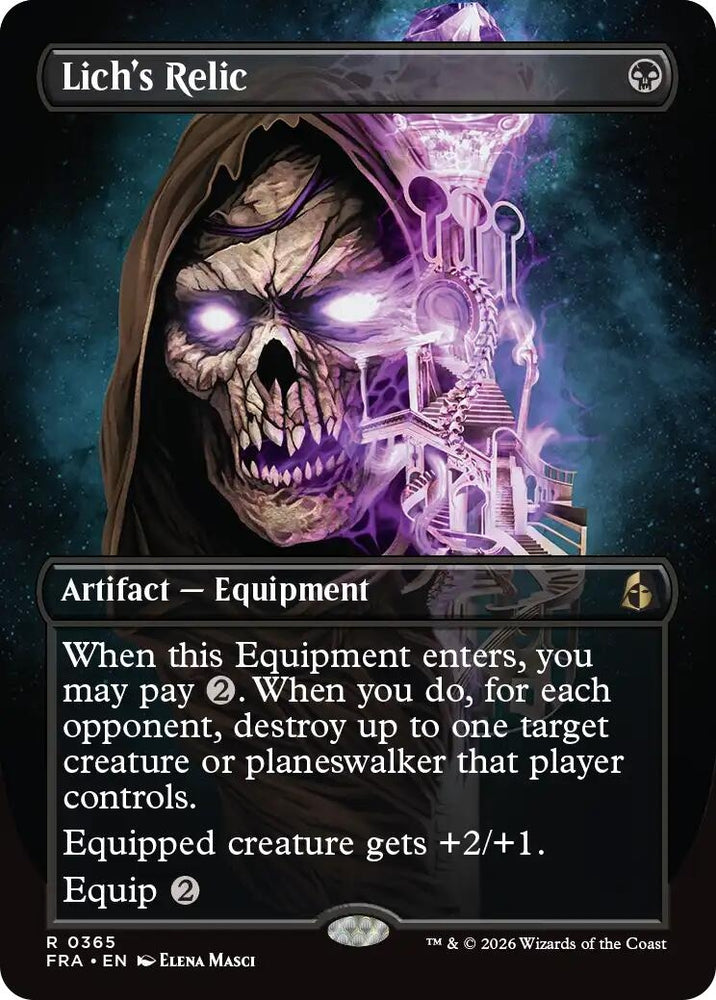 Image for Lich's Relic (Borderless) (365) [Reality Fracture] (FRA) - Magic: The Gathering