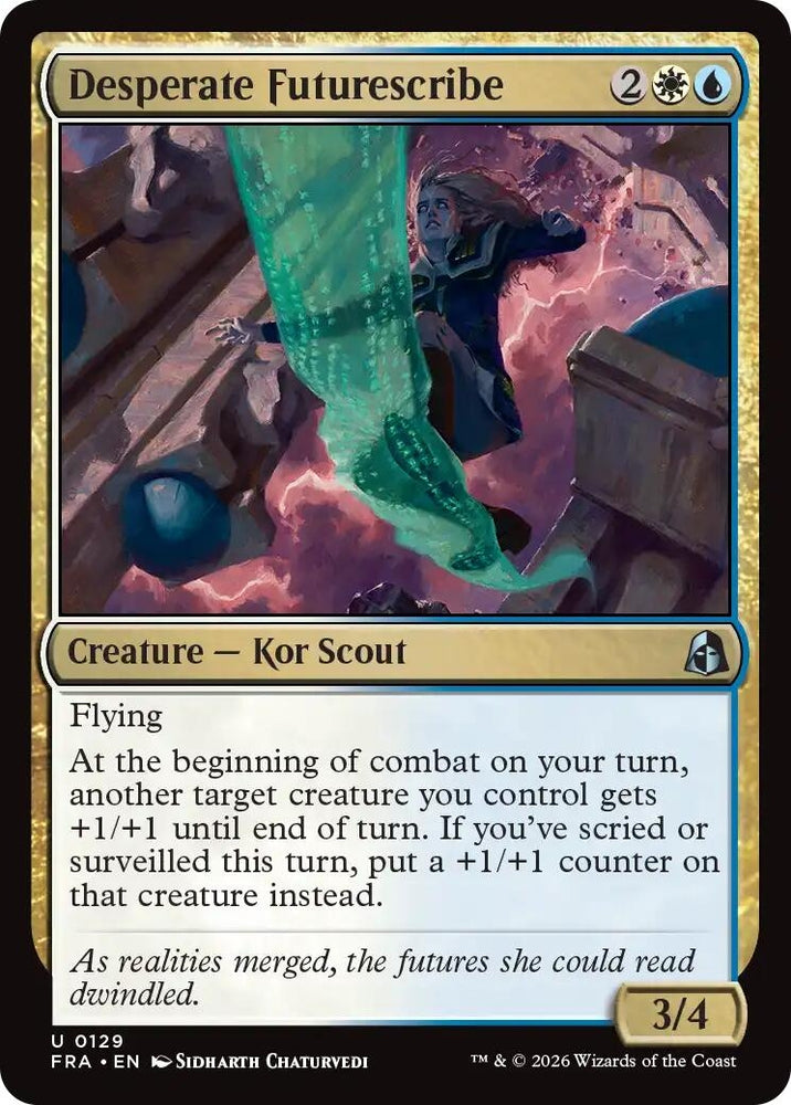 Image for Desperate Futurescribe (129) [Reality Fracture] (FRA) - Magic: The Gathering