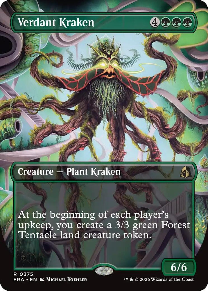 Image for Verdant Kraken (Borderless) (375) [Reality Fracture] (FRA) - Magic: The Gathering