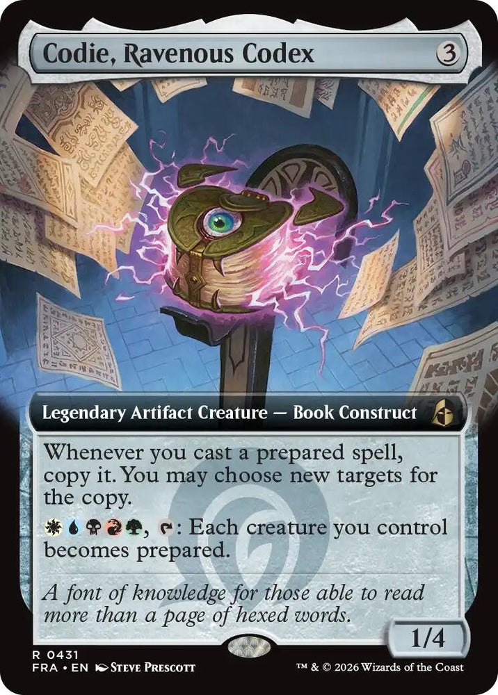 Image for Codie, Ravenous Codex (Extended Art) (431) [Reality Fracture] (FRA) - Magic: The Gathering