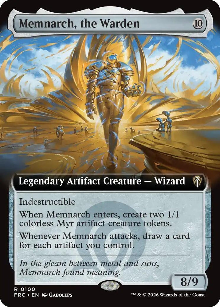 Image for Memnarch, the Warden (Extended Art) [Commander: Reality Fracture] (FRC) - Magic: The Gathering