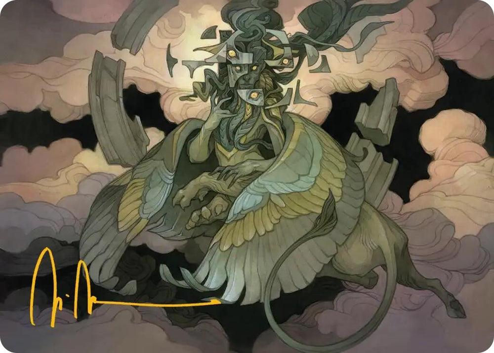 Image for Sphinx of False Conclusions Art Card (Gold-Stamped Signature) [Art Series: Reality Fracture] (ASFRA) - Magic: The Gathering
