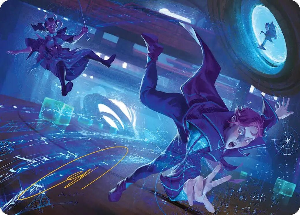 Image for Cruel Calculations Art Card (Gold-Stamped Signature) [Art Series: Reality Fracture] (ASFRA) - Magic: The Gathering