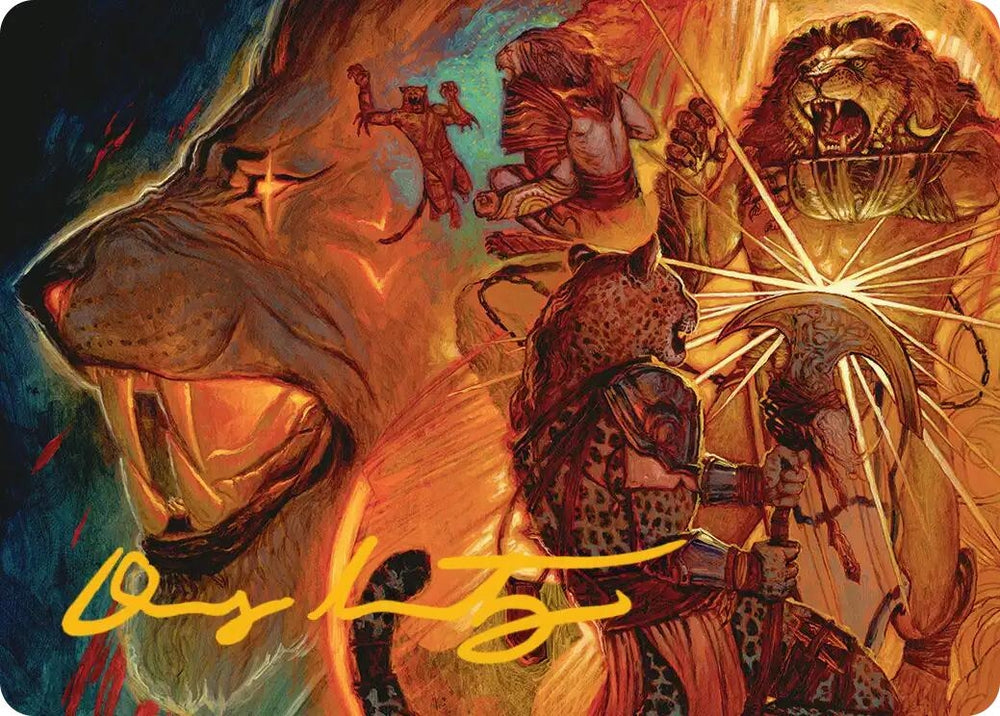 Image for Way of the Warlord Art Card (Gold-Stamped Signature) [Art Series: Reality Fracture] (ASFRA) - Magic: The Gathering